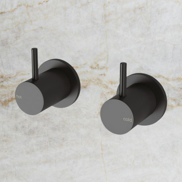 Phoenix Vivid Slimline Wall Top Assemblies 15mm Extended Spindles Matte Black