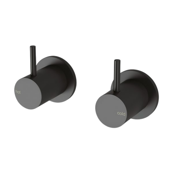 Phoenix Vivid Slimline Wall Top Assemblies 15mm Extended Spindles Matte Black