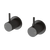 Phoenix Vivid Slimline Wall Top Assemblies 15mm Extended Spindles Matte Black