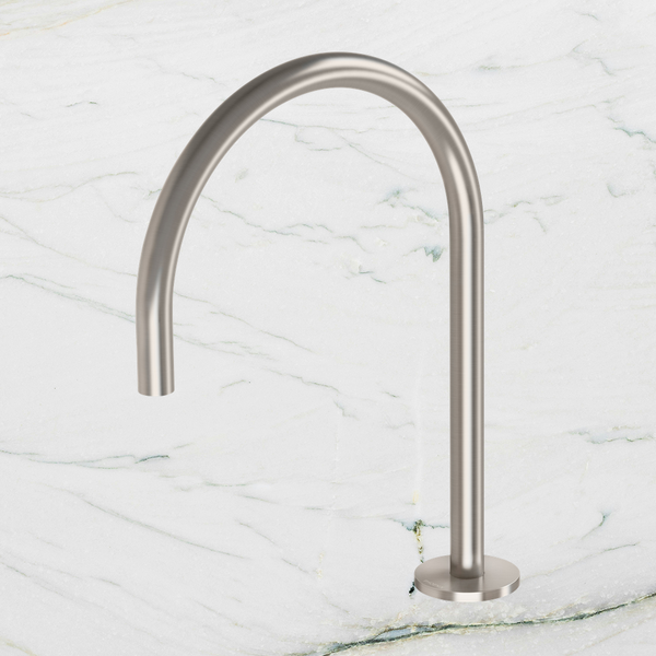 Phoenix Vivid Slimline Hob Sink Outlet 220mm Gooseneck Brushed Nickel