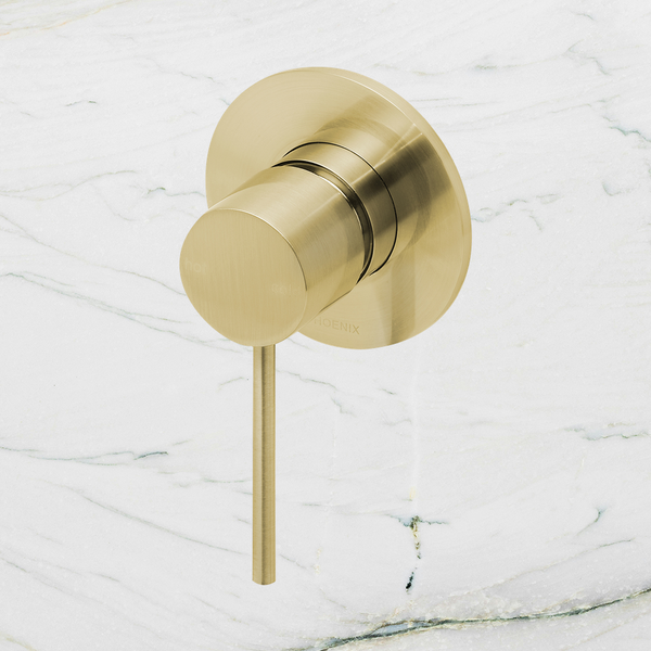 Phoenix Vivid Slimline SwitchMix Shower / Wall Mixer Fit-Off Kit Brushed Gold