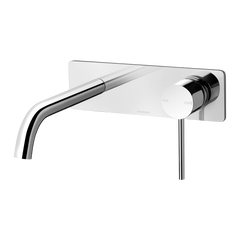 Phoenix Vivid Slimline SwitchMix Wall Basin / Bath Mixer Set 180mm Fit-Off Kit Lead Free Chrome