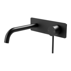 Phoenix Vivid Slimline SwitchMix Wall Basin / Bath Mixer Set 180mm Fit-Off Kit Lead Free Matte Black