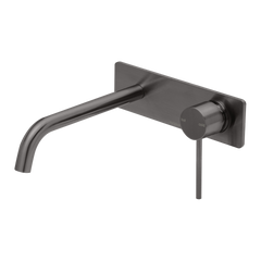 Phoenix Vivid Slimline SwitchMix Wall Basin / Bath Mixer Set 230mm Fit-Off Kit Only Lead Free Brushed Carbon