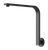 Phoenix Vivid Slimline High-Rise Shower Arm Round Plate Matte Black