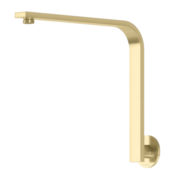 Phoenix Vivid Slimline High-Rise Shower Arm Round Plate Brushed Gold