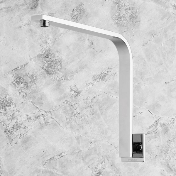 Phoenix Vivid Slimline High-Rise Shower Arm Square Plate Chrome