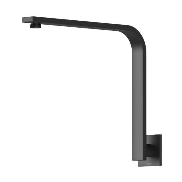 Phoenix Vivid Slimline High-Rise Shower Arm Square Plate Matte Black