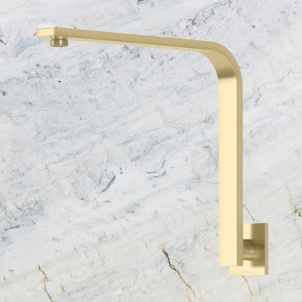 Phoenix Vivid Slimline High-Rise Shower Arm Square Plate Brushed Gold