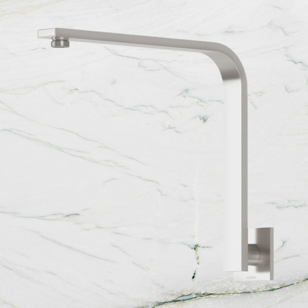 Phoenix Vivid Slimline High-Rise Shower Arm Square Plate Brushed Nickel