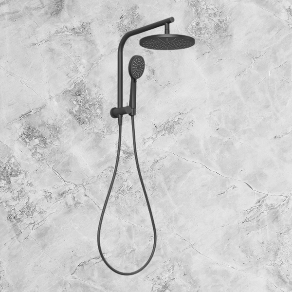 Phoenix Vivid Slimline Compact Twin Shower Matte Black