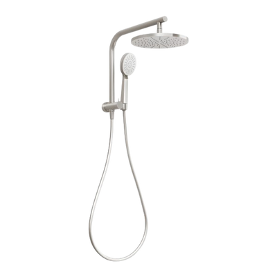 Phoenix Vivid Slimline Compact Twin Shower Brushed Nickel
