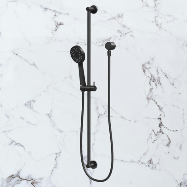 Phoenix Vivid Slimline Extended Rail Shower Matte Black