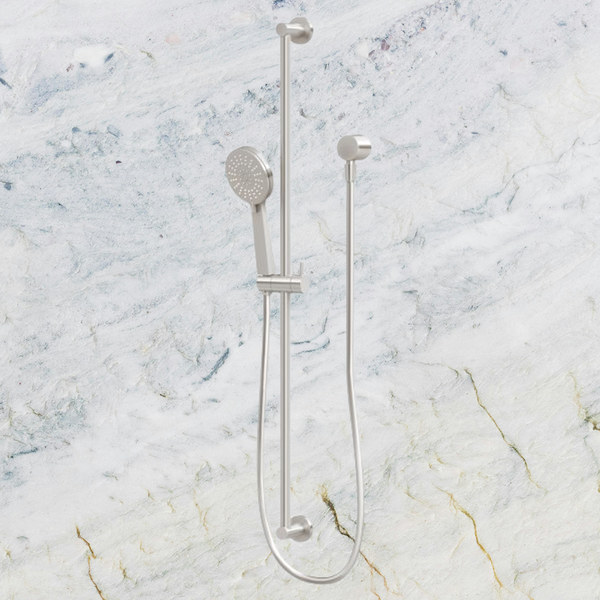 Phoenix Vivid Slimline Extended Rail Shower Brushed Nickel