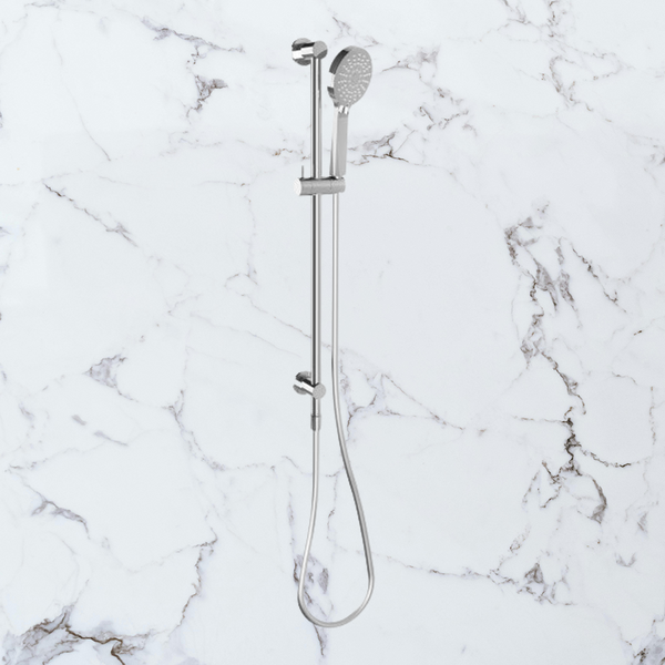 Phoenix Vivid Slimline Water Through Rail Shower Brushed Nickel