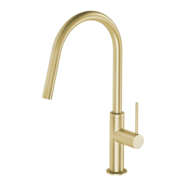 Phoenix Vivid Slimline Brushed Gold Pull Out Sink Mixer