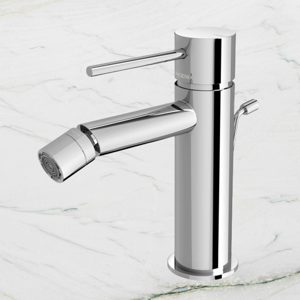 Phoenix Vivid Slimline Bidet Mixer with Pop-Up Waste Chrome