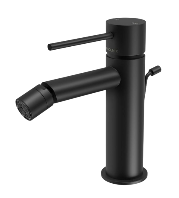 Phoenix Vivid Slimline Bidet Mixer with Pop-Up Waste Matte Black
