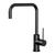 Phoenix Vivid Slimline Sink Mixer 220mm Squareline Matte Black