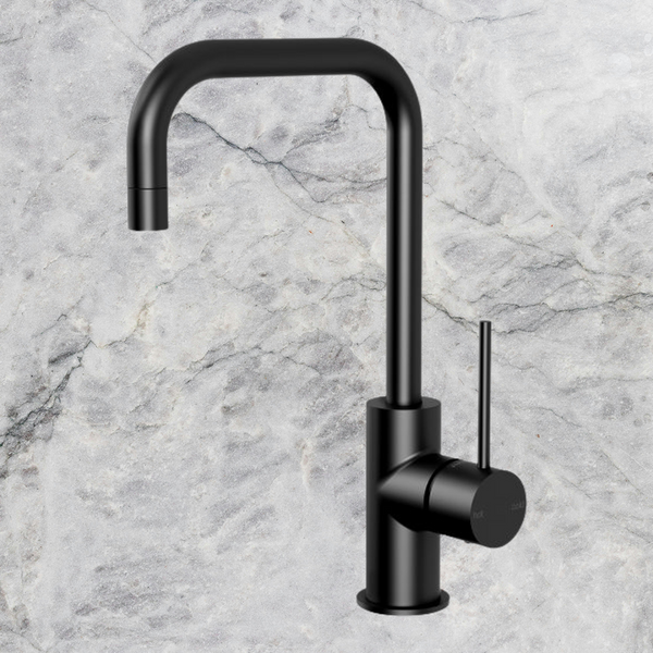 Phoenix Vivid Slimline Sink Mixer 160mm Squareline Matte Black