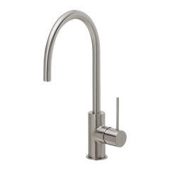 Phoenix Vivid Slimline Oval Sink Mixer 220mm Gooseneck Lead Free Brushed Nickel