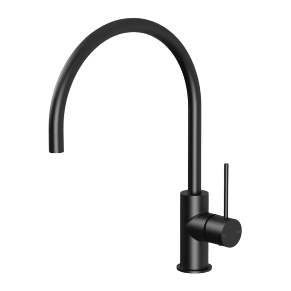 Phoenix Vivid Slimline Sink Mixer 220mm Gooseneck Matte Black