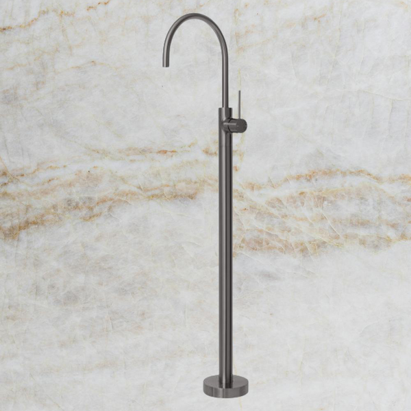 Phoenix Vivid Slimline Floor Mounted Bath Mixer Brushed Carbon