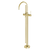 Phoenix Vivid Slimline Floor Mounted Bath Mixer with Hand Shower Brushed Gold
