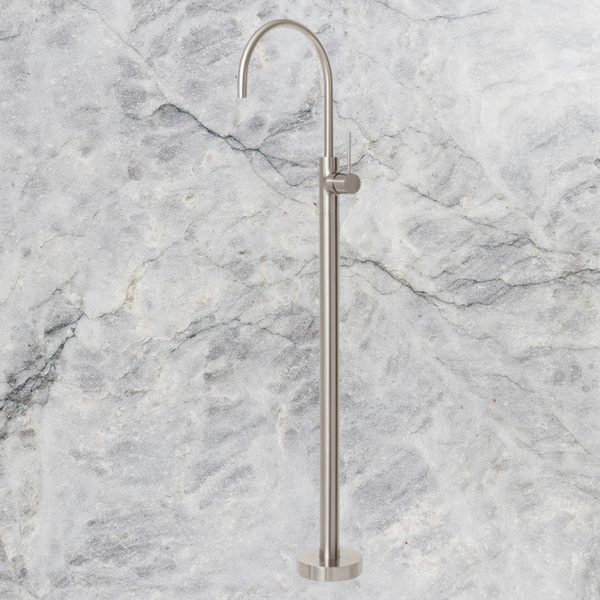 Phoenix Vivid Slimline Floor Mounted Bath Mixer Brushed Nickel
