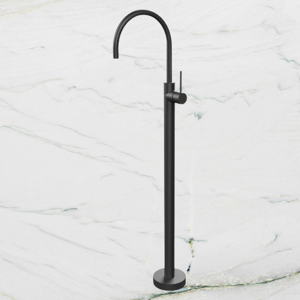 Phoenix Vivid Slimline Floor Mounted Bath Mixer Matte Black