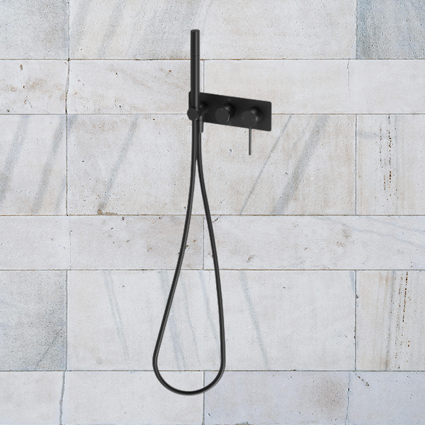 Phoenix Vivid Slimline Wall Shower System Matte Black