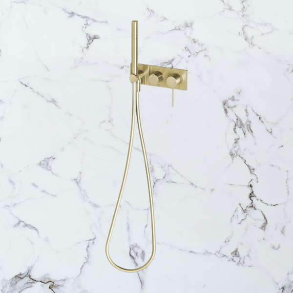 Phoenix Vivid Slimline Wall Shower System Brushed Gold