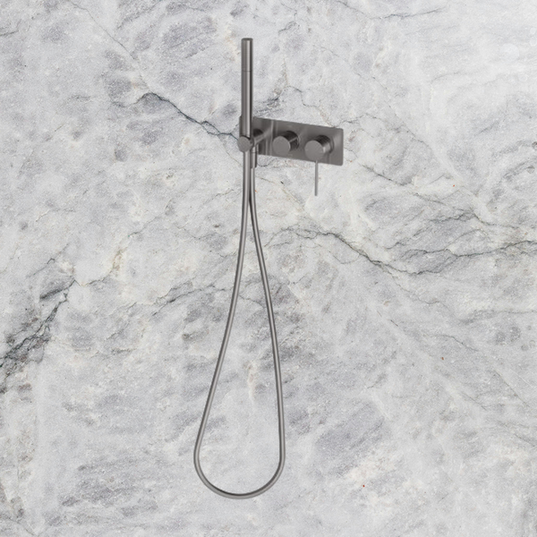 Phoenix Vivid Slimline Wall Shower System Brushed Carbon