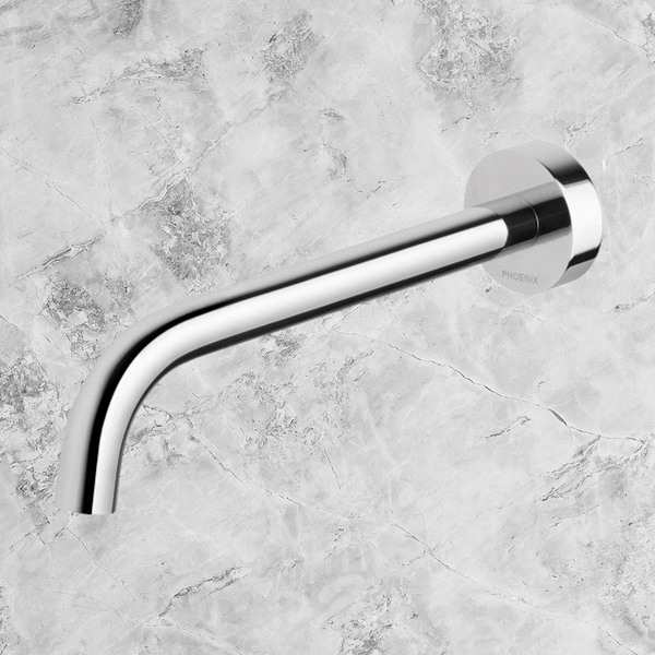 Phoenix Vivid Slimline Bath Outlet 230mm Curved Lead Free Chrome