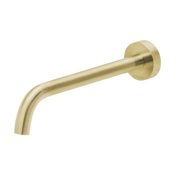 Phoenix Vivid Slimline Bath Outlet 230mm Curved Brushed Gold Lead Free