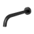 Phoenix Vivid Slimline Wall Bath Outlet 180mm Curved Matte Black