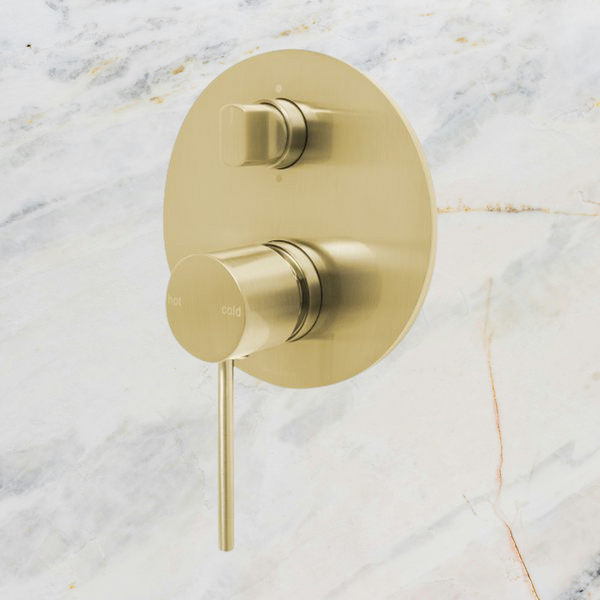 Phoenix Vivid Slimline Shower / Bath Diverter Mixer Brushed Gold