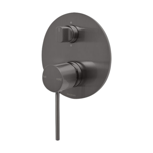 Phoenix Vivid Slimline Shower / Bath Diverter Mixer Brushed Carbon