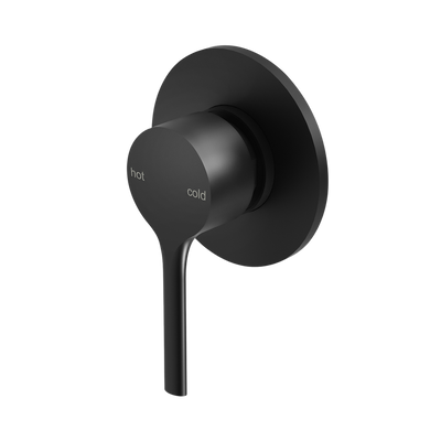 Phoenix Vivid Slimline Oval SwitchMix  Shower / Wall Mixer Matte Black (Complete Kit)