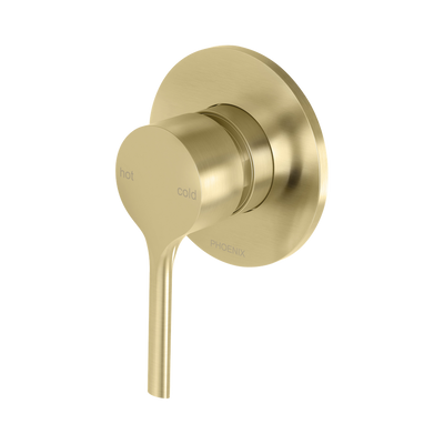 Phoenix Vivid Slimline Oval SwitchMix Shower / Wall Mixer Fit-Off Kit  Brushed Gold