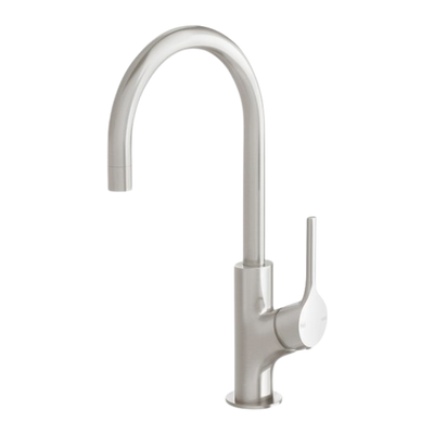 Phoenix Vivid Slimline Oval Sink Mixer 160mm Gooseneck Brushed Nickel