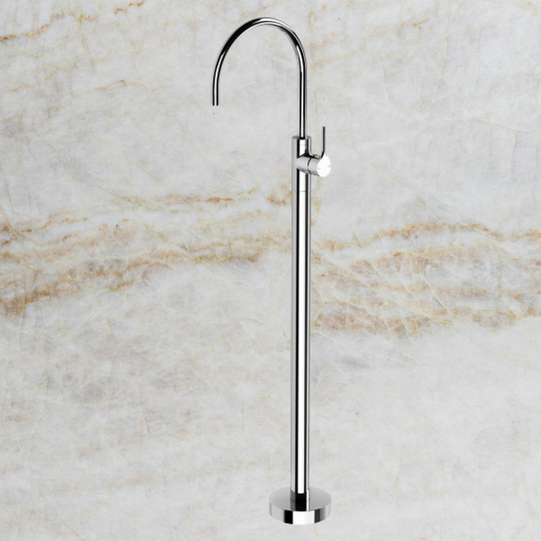 Phoenix Vivid Slimline Oval Floor Mounted Bath Mixer Chrome