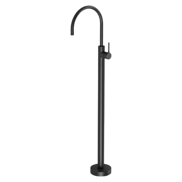 Phoenix Vivid Slimline Oval Floor Mounted Bath Mixer Matte Black