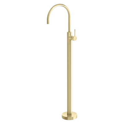 Phoenix Vivid Slimline Oval Floor Mounted Bath Mixer Brushed Gold