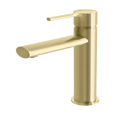 Phoenix Vivid Slimline Oval Basin Mixer Brushed Gold