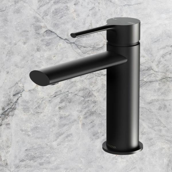 Phoenix Vivid Slimline Oval Basin Mixer Matte Black