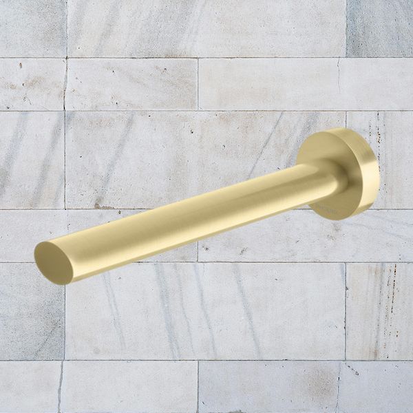 Phoenix Vivid Slimline Oval Wall Basin Outlet 180mm Brushed Gold