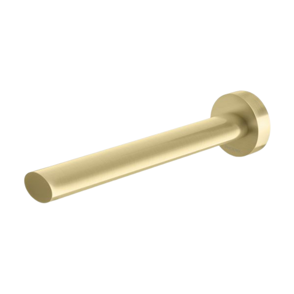 Phoenix Vivid Slimline Oval Wall Bath Outlet 180mm Brushed Gold