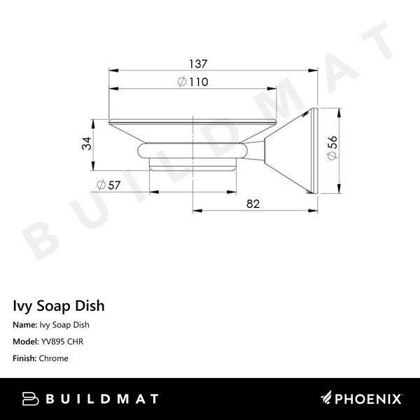 Phoenix Ivy Soap Dish Chrome