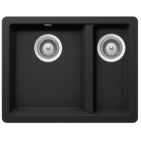 Schock Quadro One And 1/3 Bowl Nero Black